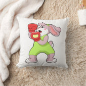 ウサギボクシングでボクシング手袋 クッション (ブランケット)