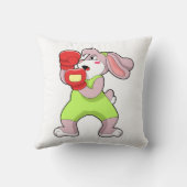 ウサギボクシングでボクシング手袋 クッション (裏面)