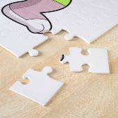 ウサギボクシングでボクシング手袋 ジグソーパズル (側面)