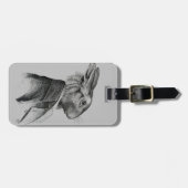 ウサギポートレートプロファイル ラゲッジタグ (正面横)