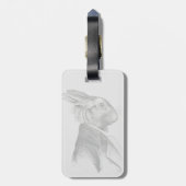 ウサギポートレートプロファイル ラゲッジタグ (裏面縦)