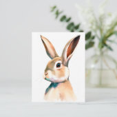 ウサギポートレート025ポストカード ポストカード (スタンド正面)