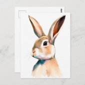 ウサギポートレート025ポストカード ポストカード (正面/裏面)