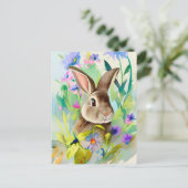 ウサギポートレート044 ポストカード (スタンド正面)