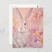ウサギポートレート083 ポストカード (正面/裏面)