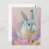 ウサギポートレート107 ポストカード (正面/裏面)