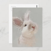 ウサギポートレートNo.35はがき ポストカード (正面/裏面)