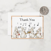ウサギミュージシャンサンキューカード ノートカード (正面/裏面インサイチュ)