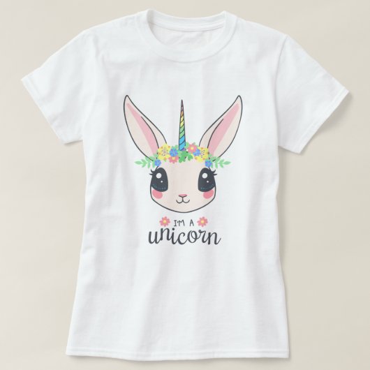 ウサギユニコーンTシャツ Tシャツ (デザイン正面)