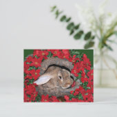 ウサギユール（キリスト降誕祭）ログ ポストカード (スタンド正面)