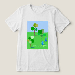 ウサギ万歳、公園の日 トライブレンドTシャツ