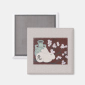 ウサギ中国の磁石の年 マグネット (正面/裏面)