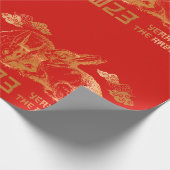 ウサギ中国の〔占星術の〕十二宮図旧正月 ラッピングペーパー (角)