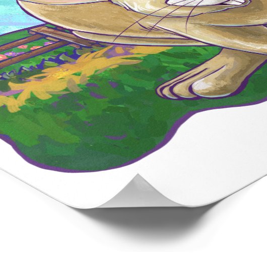 ウサギ動物パレードパーソナライズされたルームのポスター ポスター (角)