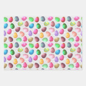 ウサギ及び卵の包み紙シート ラッピングペーパーシート (正面3)