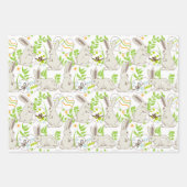 ウサギ及び卵の包み紙シート ラッピングペーパーシート (正面)