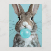 ウサギ吹の泡ガムの泡 ポストカード (正面)