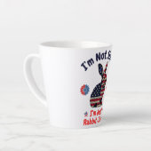 ウサギ国旗アメリカ カフェラテマグ (左アングル)