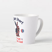 ウサギ国旗アメリカ カフェラテマグ (右アングル)