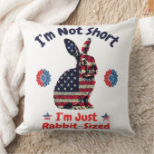 ウサギ国旗アメリカ クッション (ブランケット)