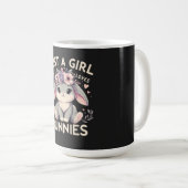 ウサギ大好き女子 コーヒーマグカップ (正面右)