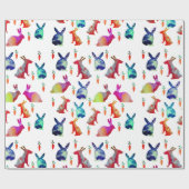 ウサギ天国、イースター ラッピングペーパー (フラット)