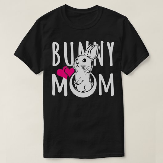 ウサギ好きおもしろいのためのバニー・ママの贈り物 Tシャツ (デザイン正面)