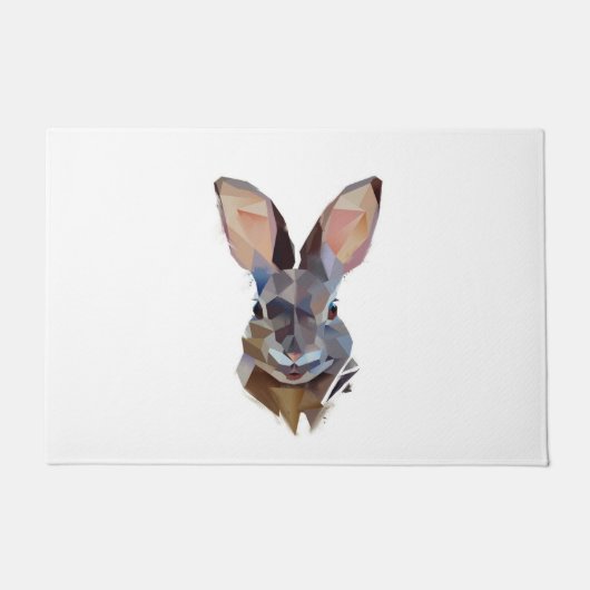 ウサギ好き|アートスケッチバニーギフト ドアマット (正面)