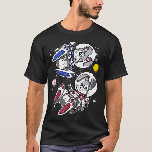 ウサギ宇宙飛行士 Tシャツ (正面)