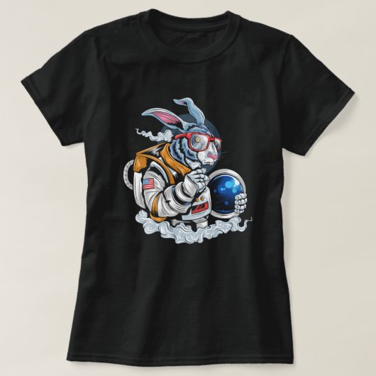 ウサギ宇宙飛行士 Tシャツ (デザイン正面)
