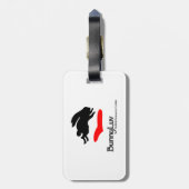 ウサギ家族のポートレートが付いているBunnyLuvの荷物のラベル ラゲッジタグ (裏面縦)