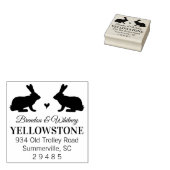 ウサギ差出人住所スタンプ結婚-'s Animals ラバースタンプ (押印)