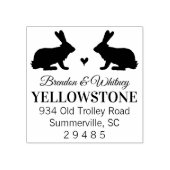 ウサギ差出人住所スタンプ結婚-'s Animals ラバースタンプ (インプリント)