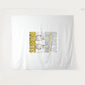 ウサギ引用文に気を取られやすい タペストリー (正面(横))