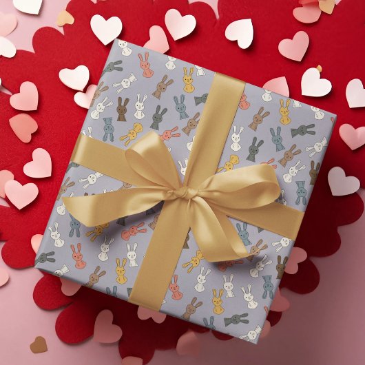 ウサギ復活祭バニー漫画 ラッピングペーパー