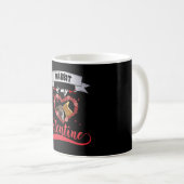 ウサギ愛好家 |ウサギは私のバレンタイン コーヒーマグカップ (正面右)