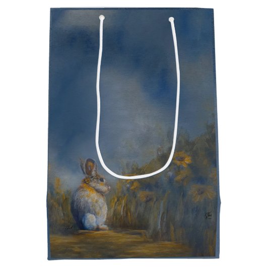 ウサギ抱き枕 ミディアムペーパーバッグ (裏面)