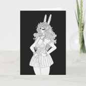 ウサギ擬人化 カード (正面)