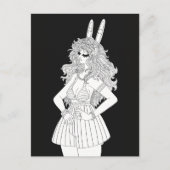 ウサギ擬人化 ポストカード (正面)