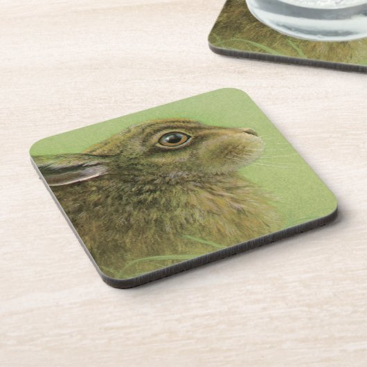 ウサギ放牧アートコ素晴らしースター6セットポートレート コースター (左側)