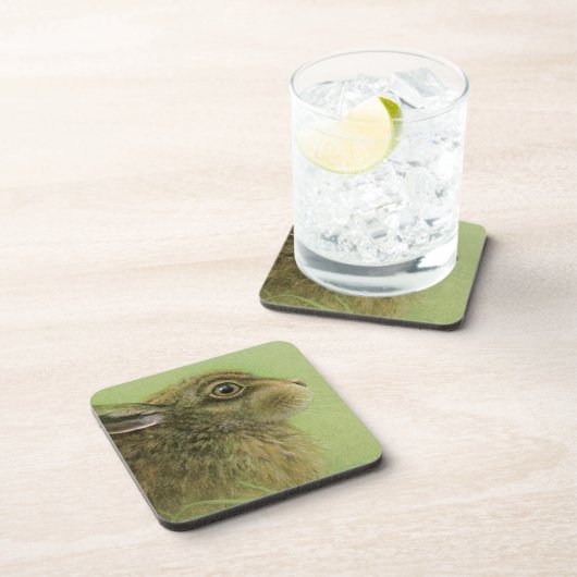 ウサギ放牧アートコ素晴らしースター6セットポートレート コースター (右側)