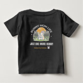 ウサギ母さんライフTシャツ うさぎ好きな人へ ベビーTシャツ (裏面)