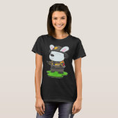 ウサギ消防士 消火器 消防署 Tシャツ (正面フル)