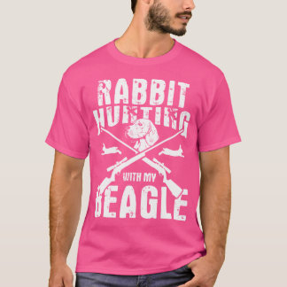 ウサギ狩りドッグベイグルハンター狩りドッグビーチ Tシャツ