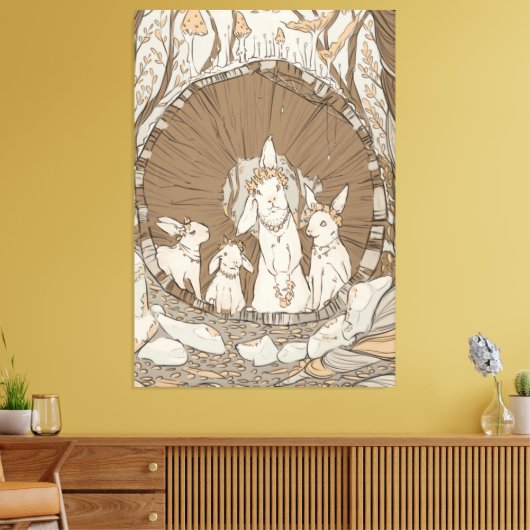 ウサギ祭 キャンバスプリント (インサイチュ (リビング))