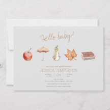 ウサギ秋エレメンツベビースシャワー