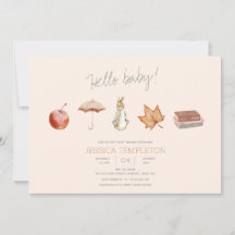 ウサギ秋エレメンツベビースシャワー