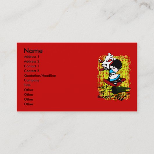 ウサギ穴の下 名刺 (正面)