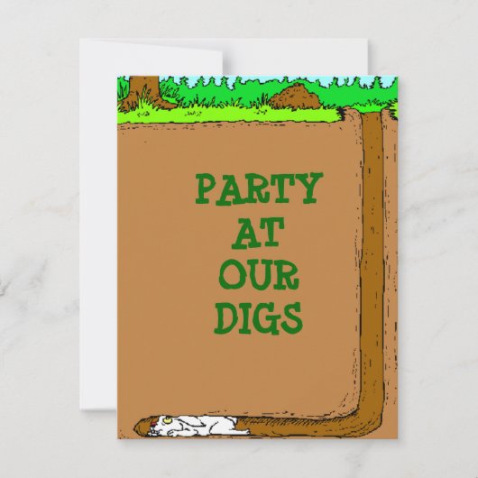 ウサギ穴居性バニー捕捉パーティの招待状 招待状 (正面)