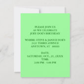 ウサギ穴居性バニー捕捉パーティの招待状 招待状 (裏面)